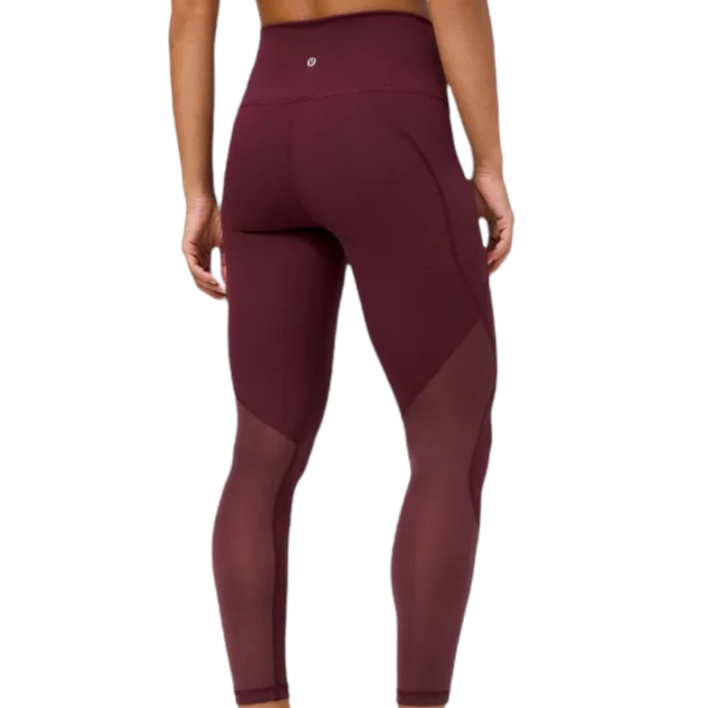 Lululemon Wunder Under mesh sheer leg leggings size 8